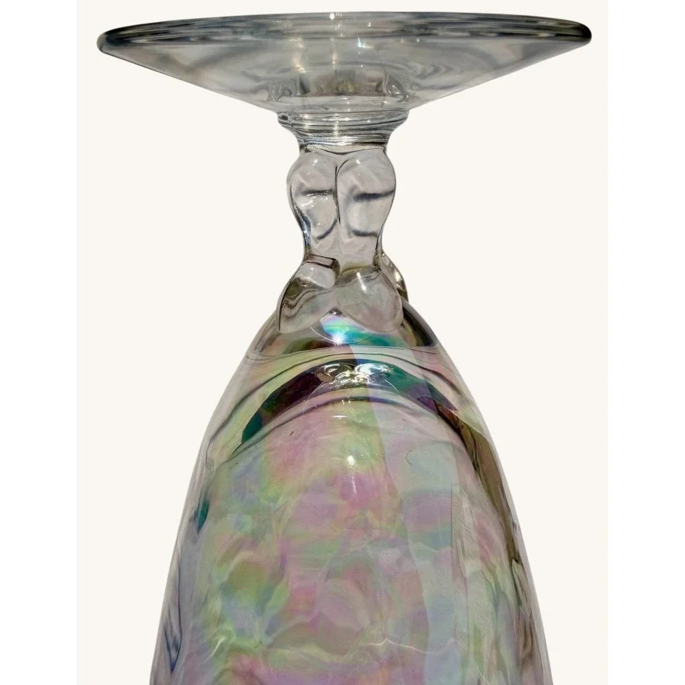 Vintage Fostoria Shell Pearl Iridescent Juice Glass 5